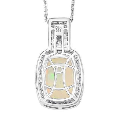 Ethiopian Welo Opal and Multi Gemstone Pendant Necklace