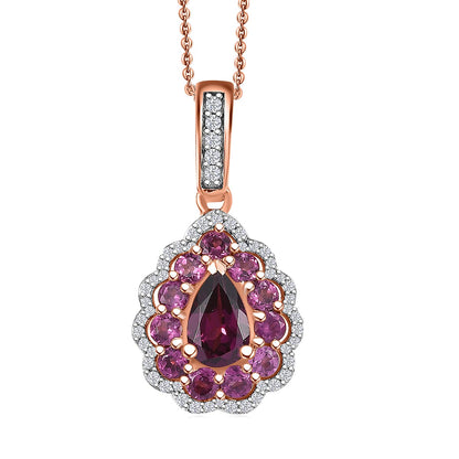 Crown Teardrop Radiant Ember Garnet Pendant — Passion, Warmth & Inner Strength