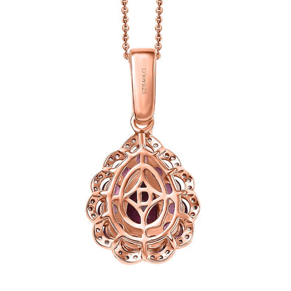 Crown Teardrop Radiant Ember Garnet Pendant — Passion, Warmth & Inner Strength