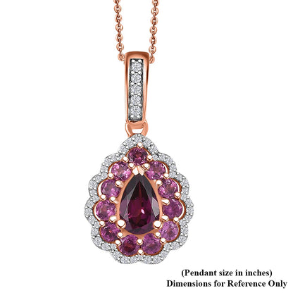 Crown Teardrop Radiant Ember Garnet Pendant — Passion, Warmth & Inner Strength