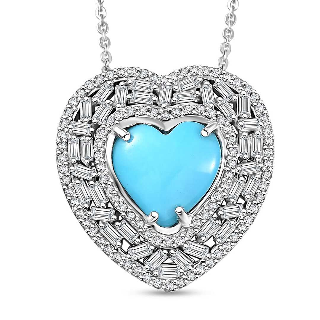 Turquoise Heart Pendant Necklace
