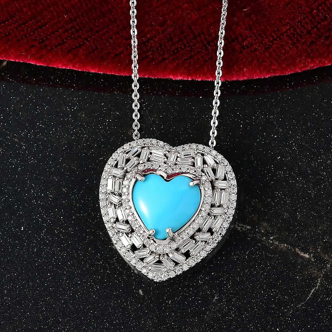 Turquoise Heart Pendant Necklace