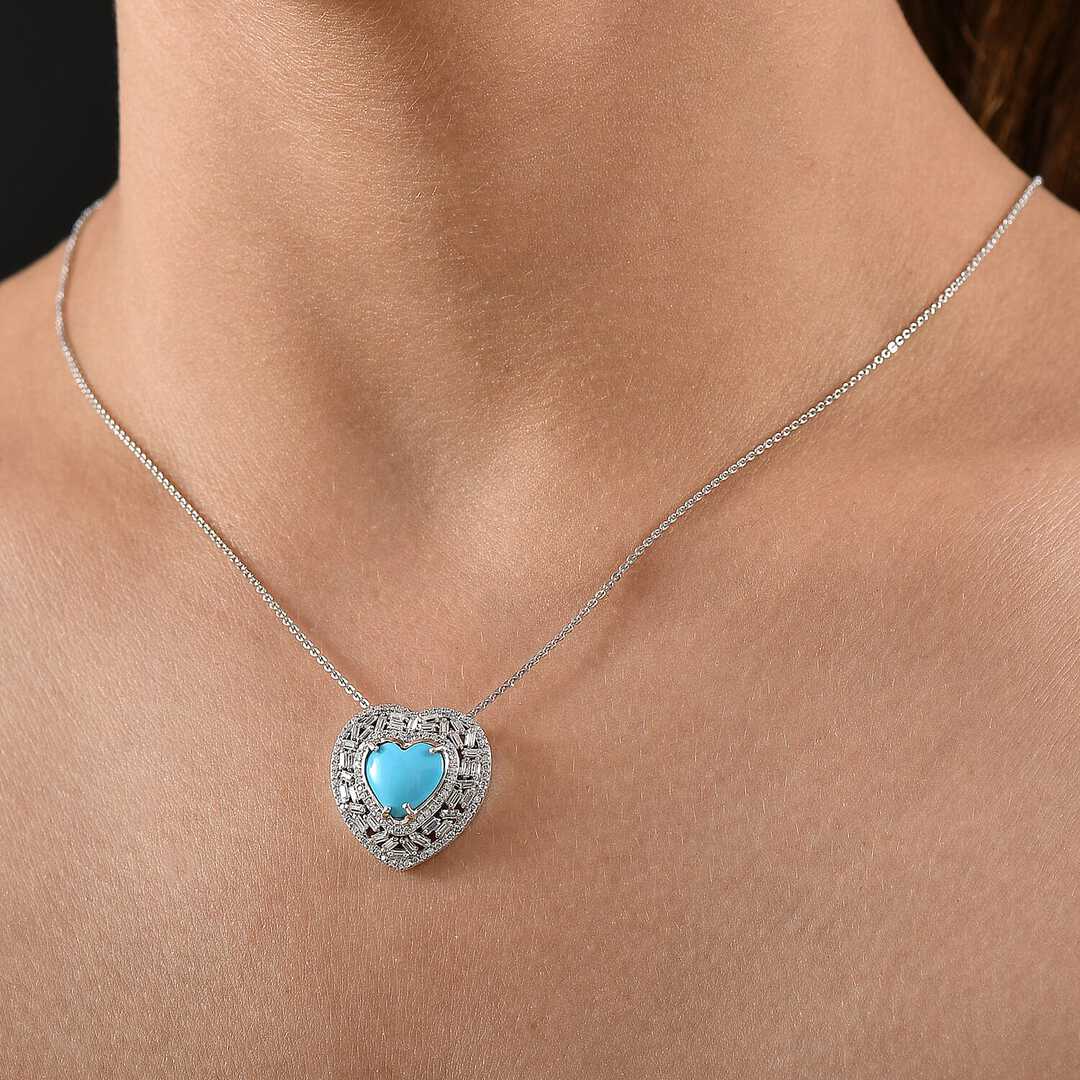 Turquoise Heart Pendant Necklace