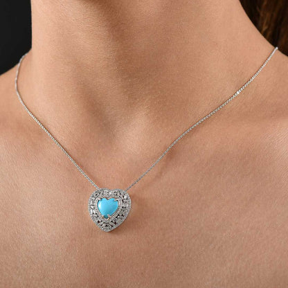 Turquoise Heart Pendant Necklace