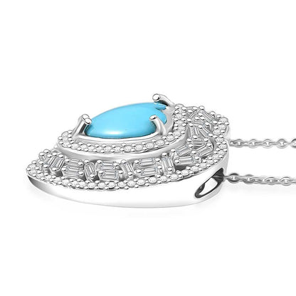 Turquoise Heart Pendant Necklace