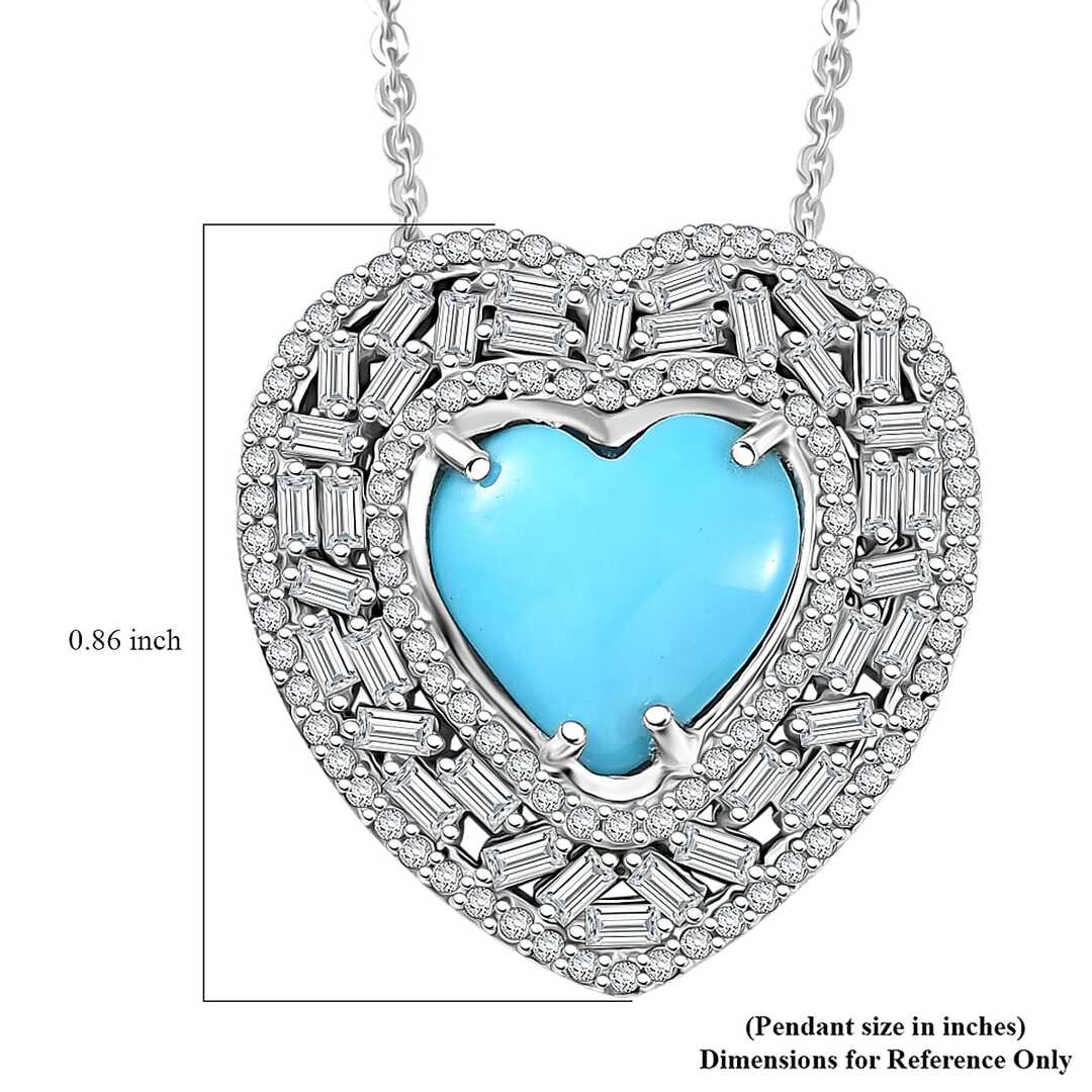 Turquoise Heart Pendant Necklace