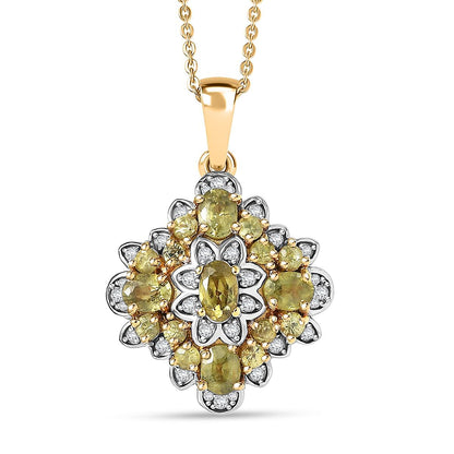 Verdant Empress Demantoid Garnet Pendant — Awakening Prosperity & Inner Strength
