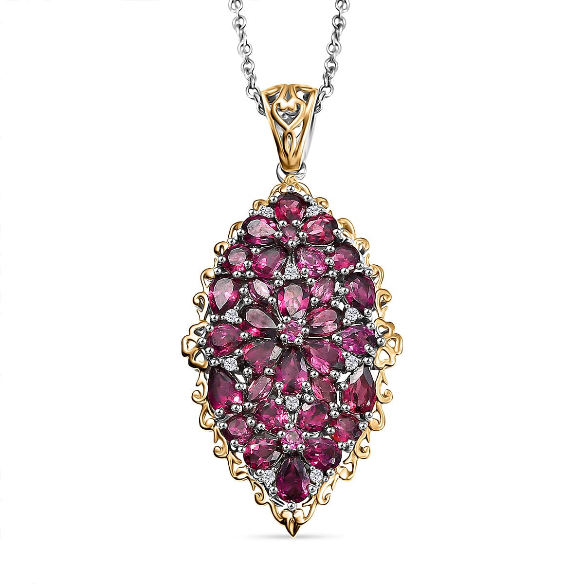Bunch of Flowers Orissa Rhodolite Garnet Pendant — Heartfelt Energy & Refined Expression