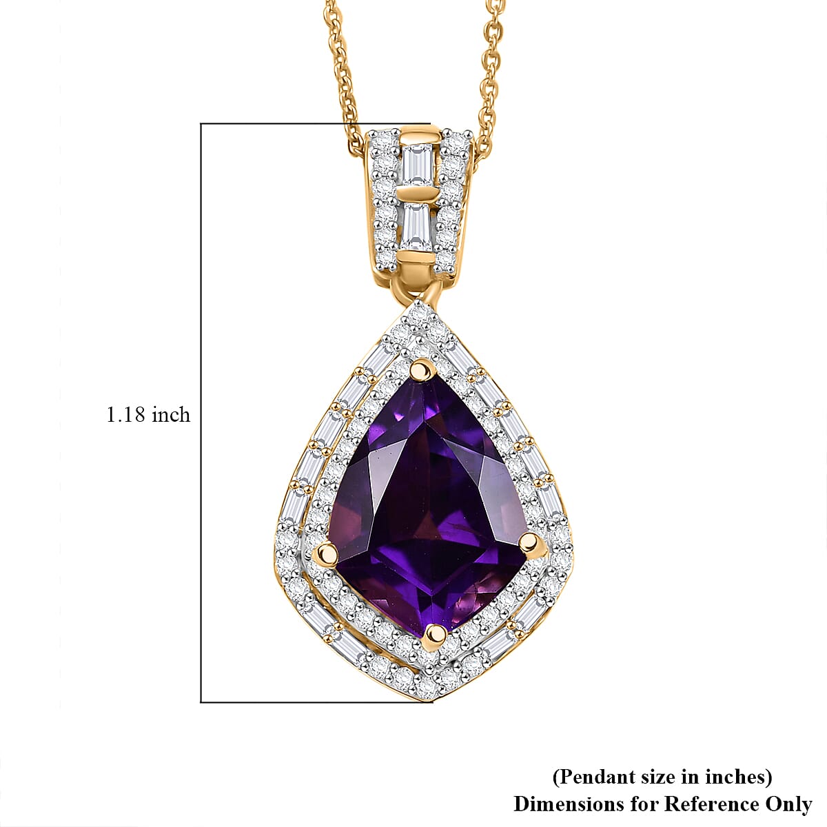 Lusaka Amethyst Shield Pendant Necklace — Poise, Presence & Refined Radiance