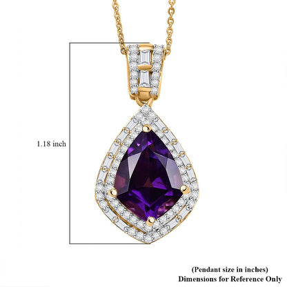 Lusaka Amethyst Shield Pendant Necklace — Poise, Presence & Refined Radiance