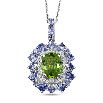 Natural Gemstone Pendant Necklace