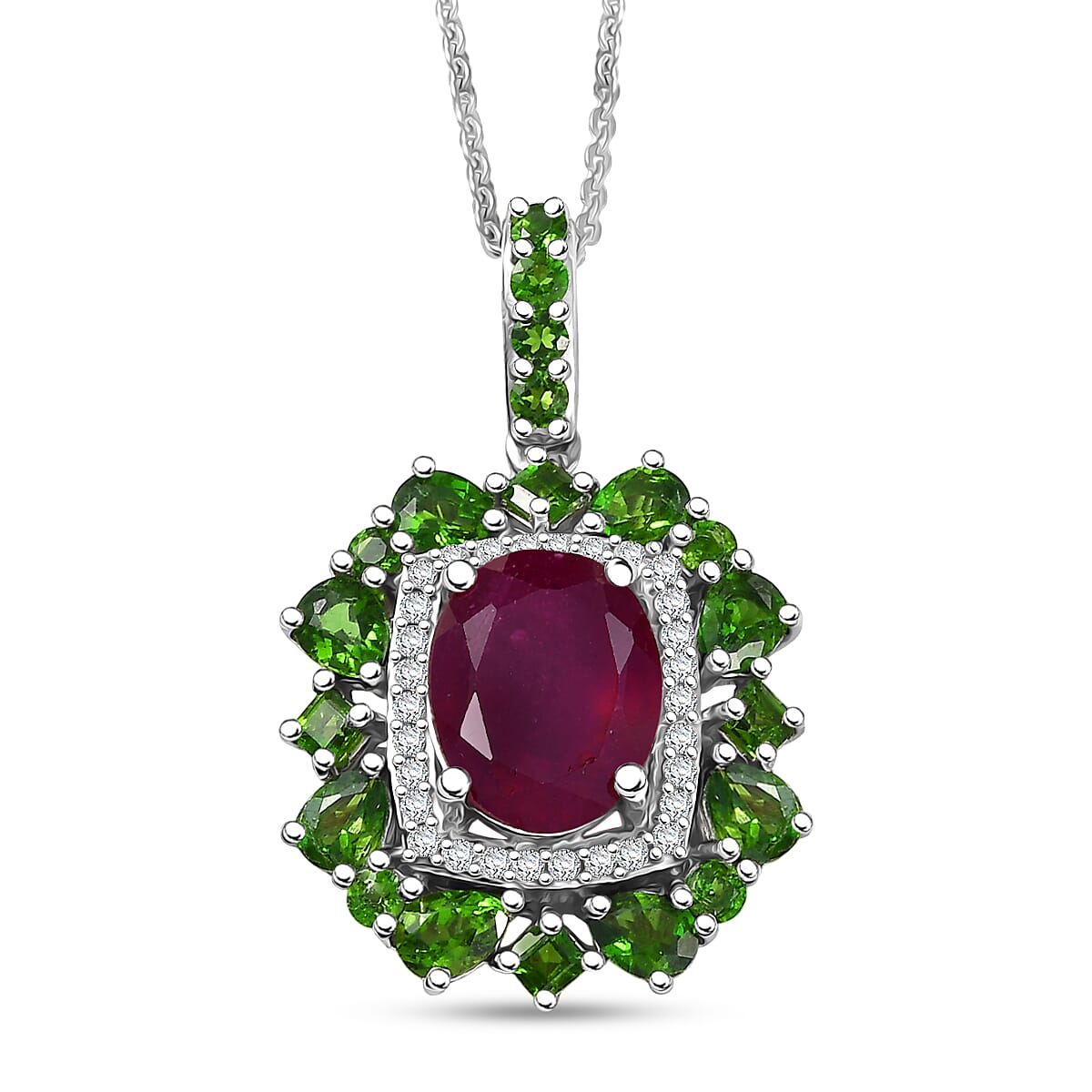 Natural Gemstone Pendant Necklace