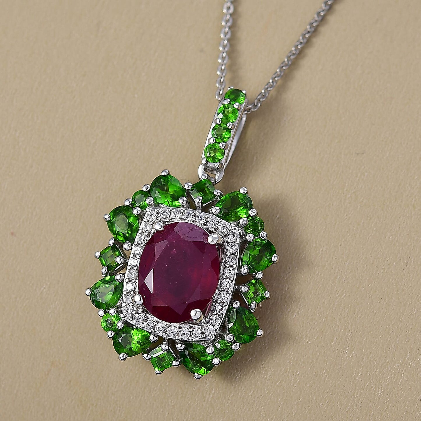 Natural Gemstone Pendant Necklace