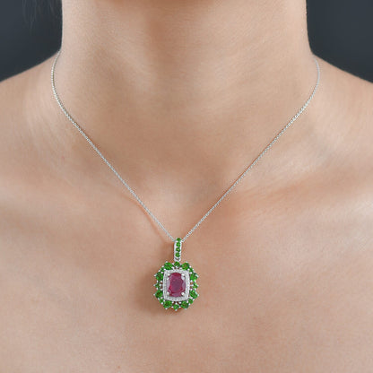Natural Gemstone Pendant Necklace