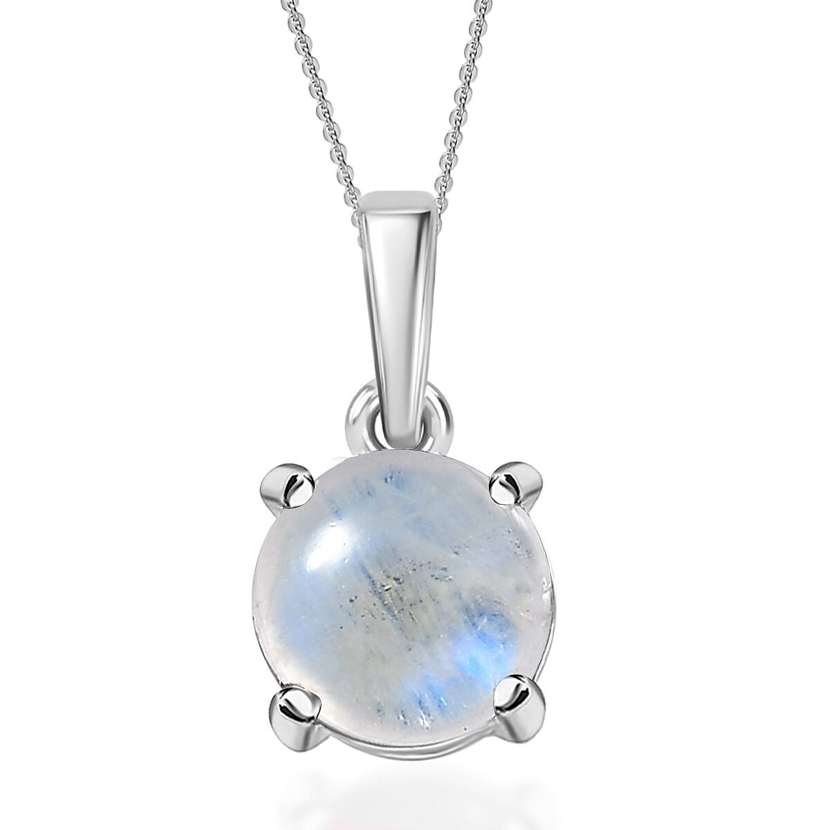 Choose Your Gemstone Pendant Necklace – Rhodium-Plated Sterling Silver
