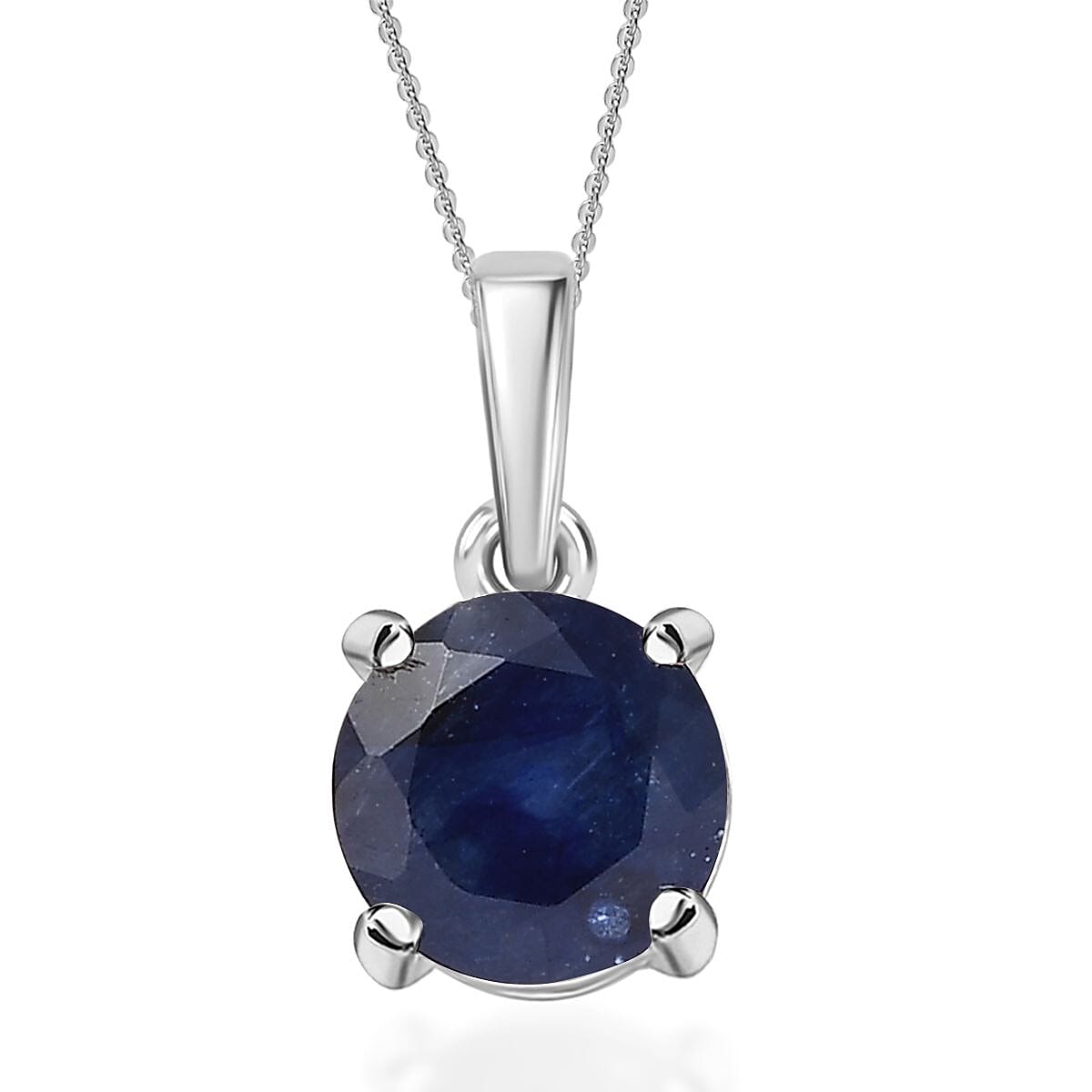 Choose Your Gemstone Pendant Necklace – Rhodium-Plated Sterling Silver