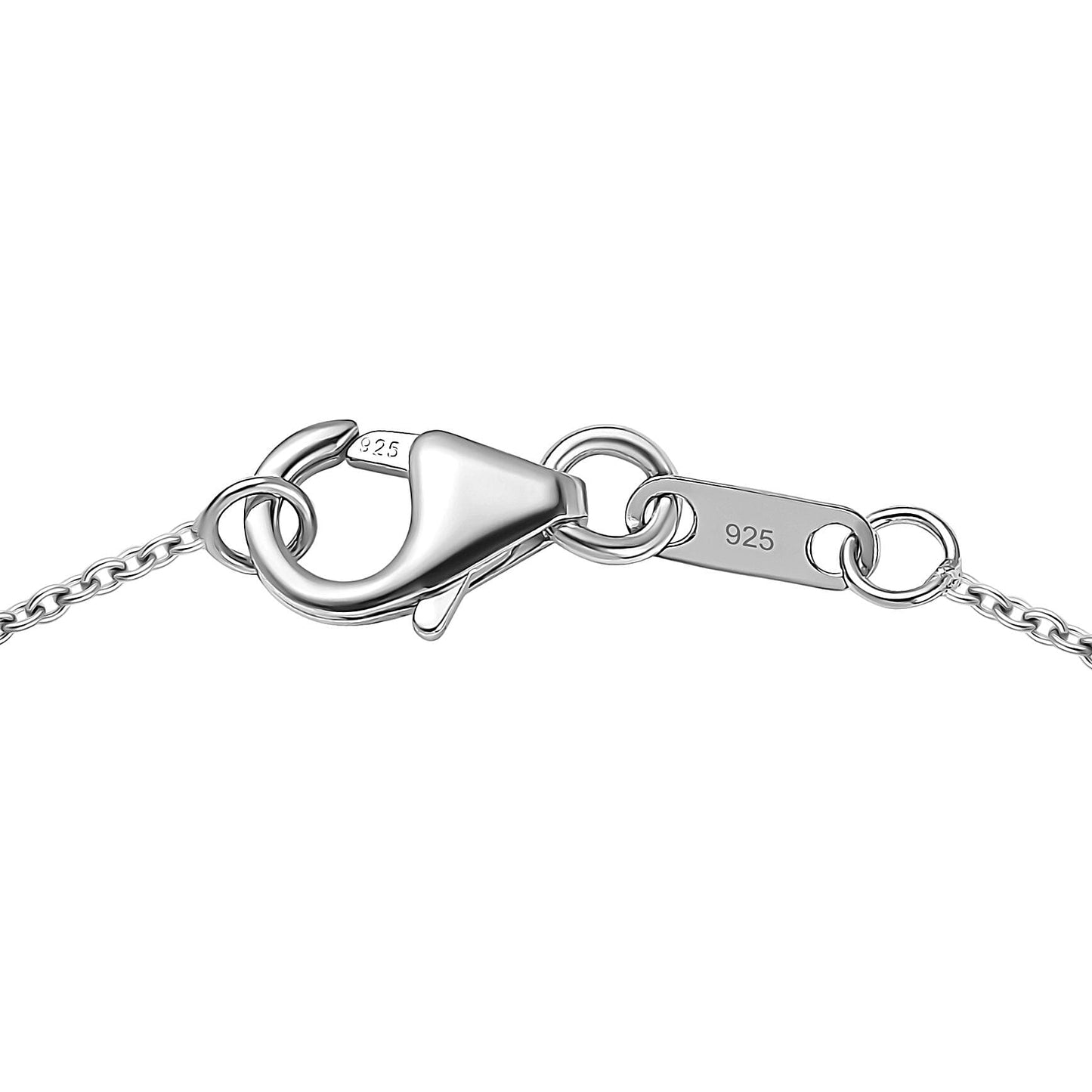 Discover Your Energy – Genuine Gemstone Pendant Necklace in Rhodium-Plated Silver