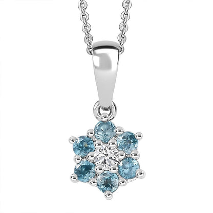 Discover Your Energy – Genuine Gemstone Pendant Necklace in Rhodium-Plated Silver
