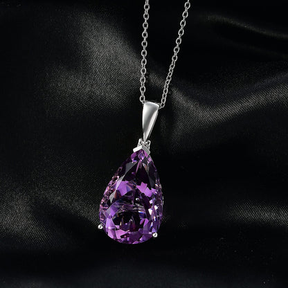 African Amethyst Drop Pendant — Quiet Strength & Timeless Simplicity