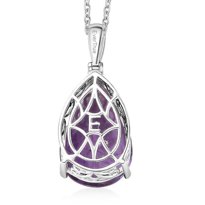 African Amethyst Drop Pendant — Quiet Strength & Timeless Simplicity