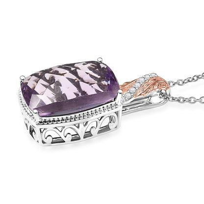 Amethyst, Black Spinel and Verde Onyx Pendant