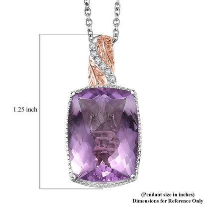 Amethyst, Black Spinel and Verde Onyx Pendant