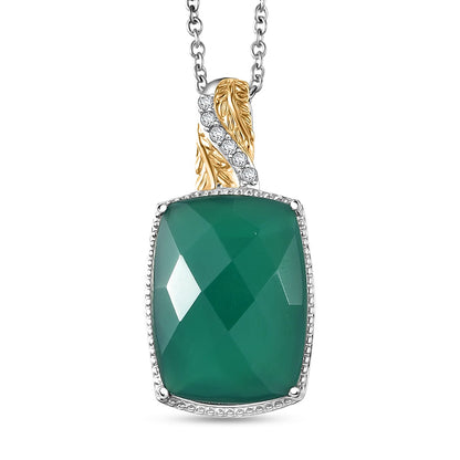 Amethyst, Black Spinel and Verde Onyx Pendant