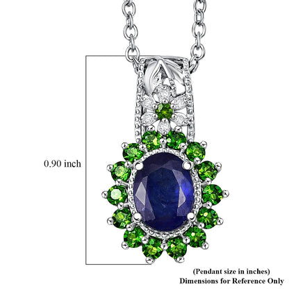 Masoala Sapphire and Multi Gemstone Pendant