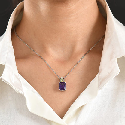 African Amethyst and Multi Gemstone Pendant