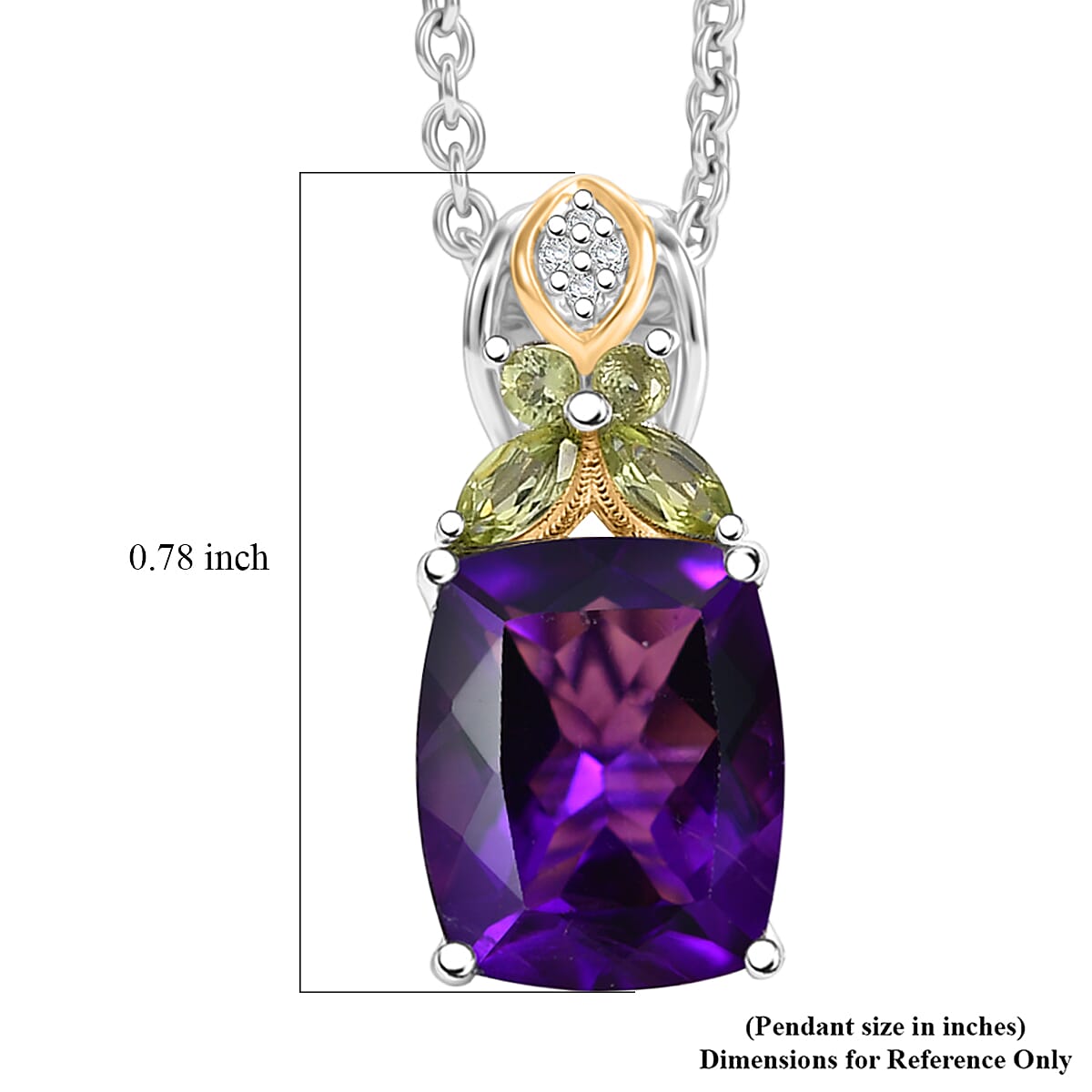 African Amethyst and Multi Gemstone Pendant