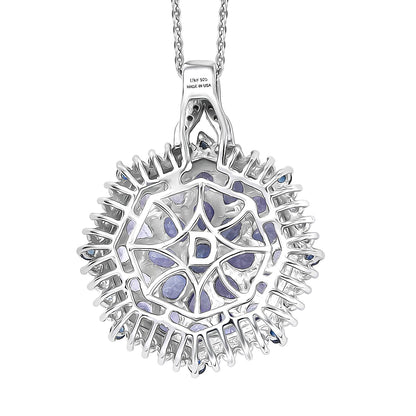 Gemstone Pendant Necklace in Sterling Silver