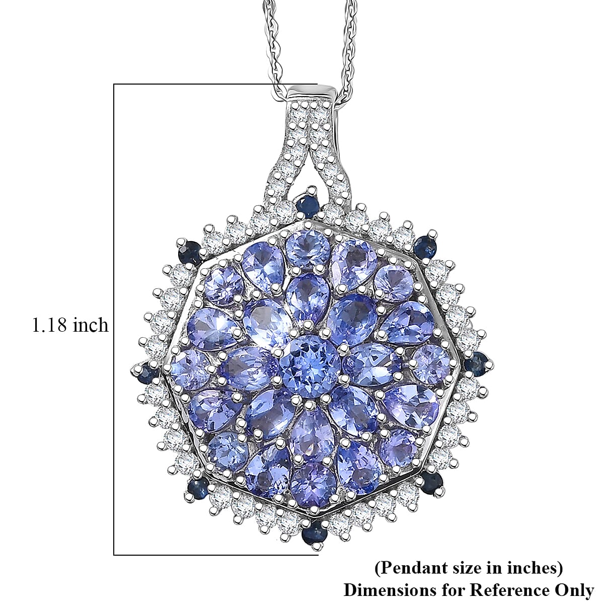Gemstone Pendant Necklace in Sterling Silver
