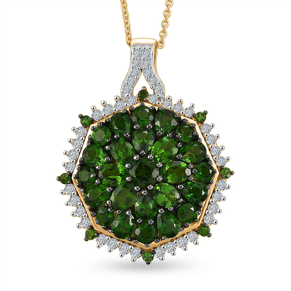 Gemstone Pendant Necklace in Sterling Silver