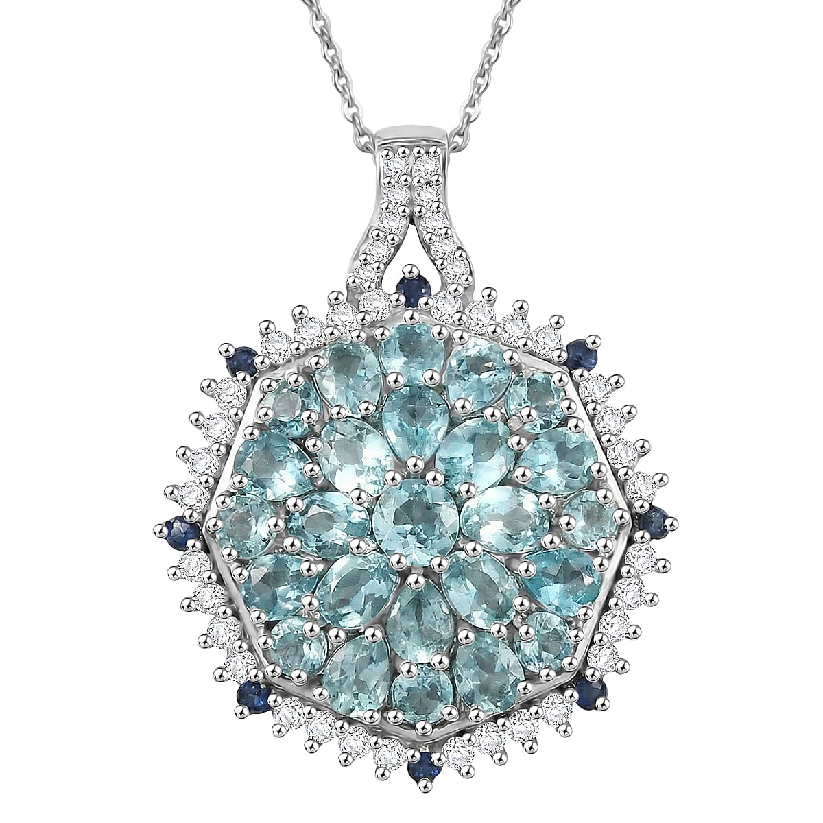 Gemstone Pendant Necklace in Sterling Silver