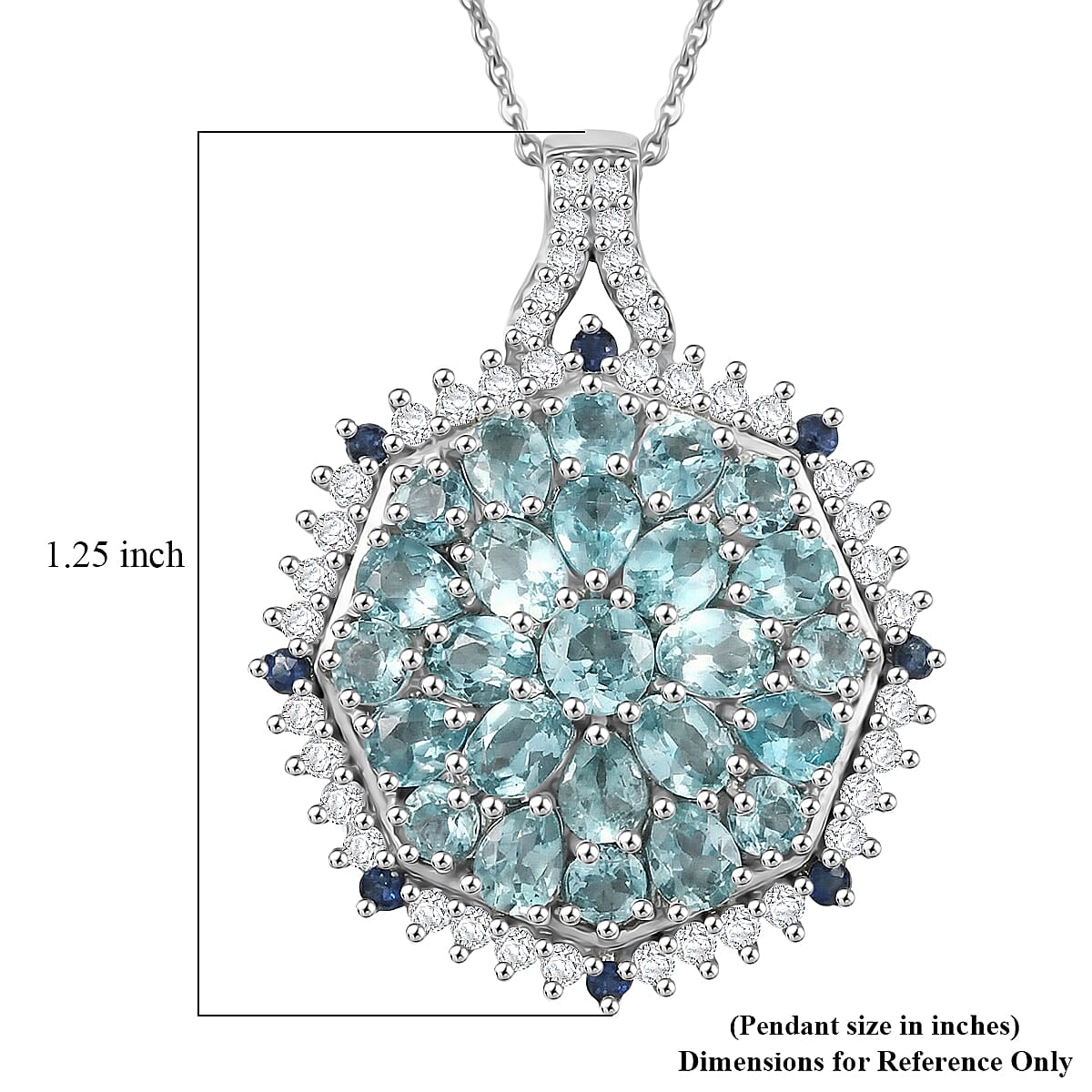 Gemstone Pendant Necklace in Sterling Silver