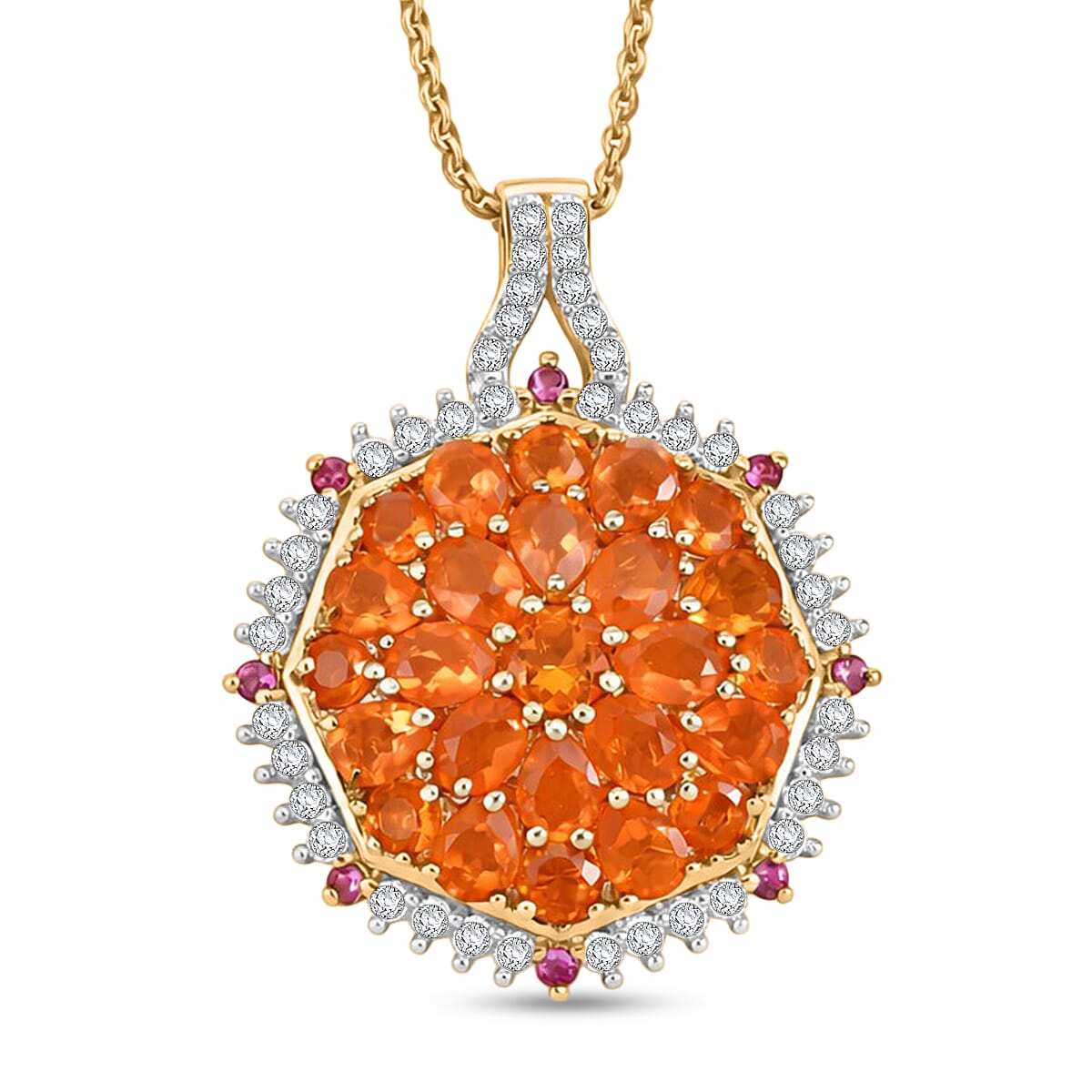 Gemstone Pendant Necklace in Sterling Silver