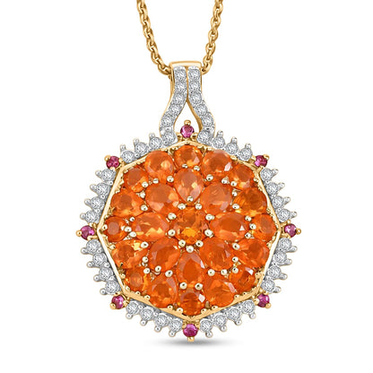 Gemstone Pendant Necklace in Sterling Silver