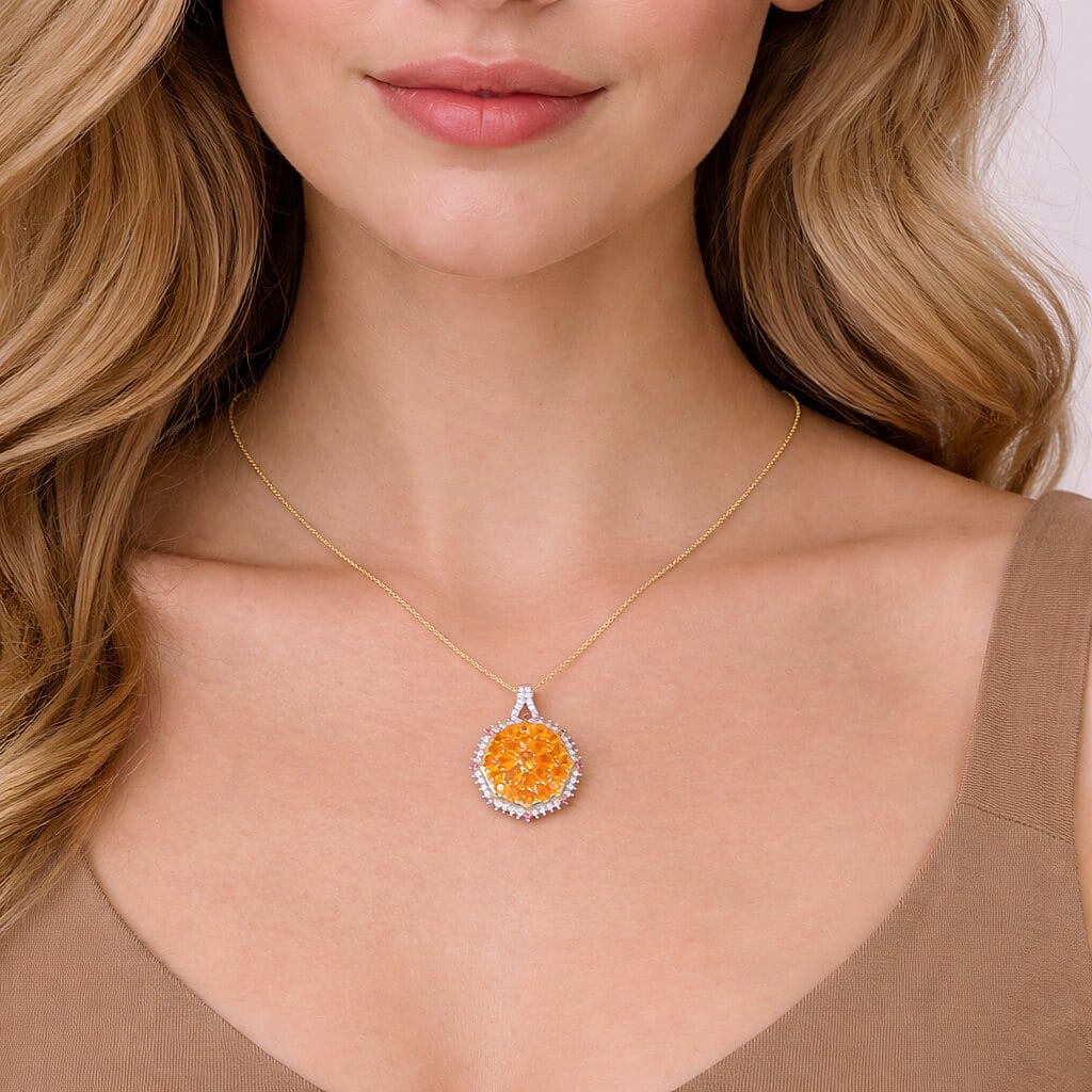 Gemstone Pendant Necklace in Sterling Silver