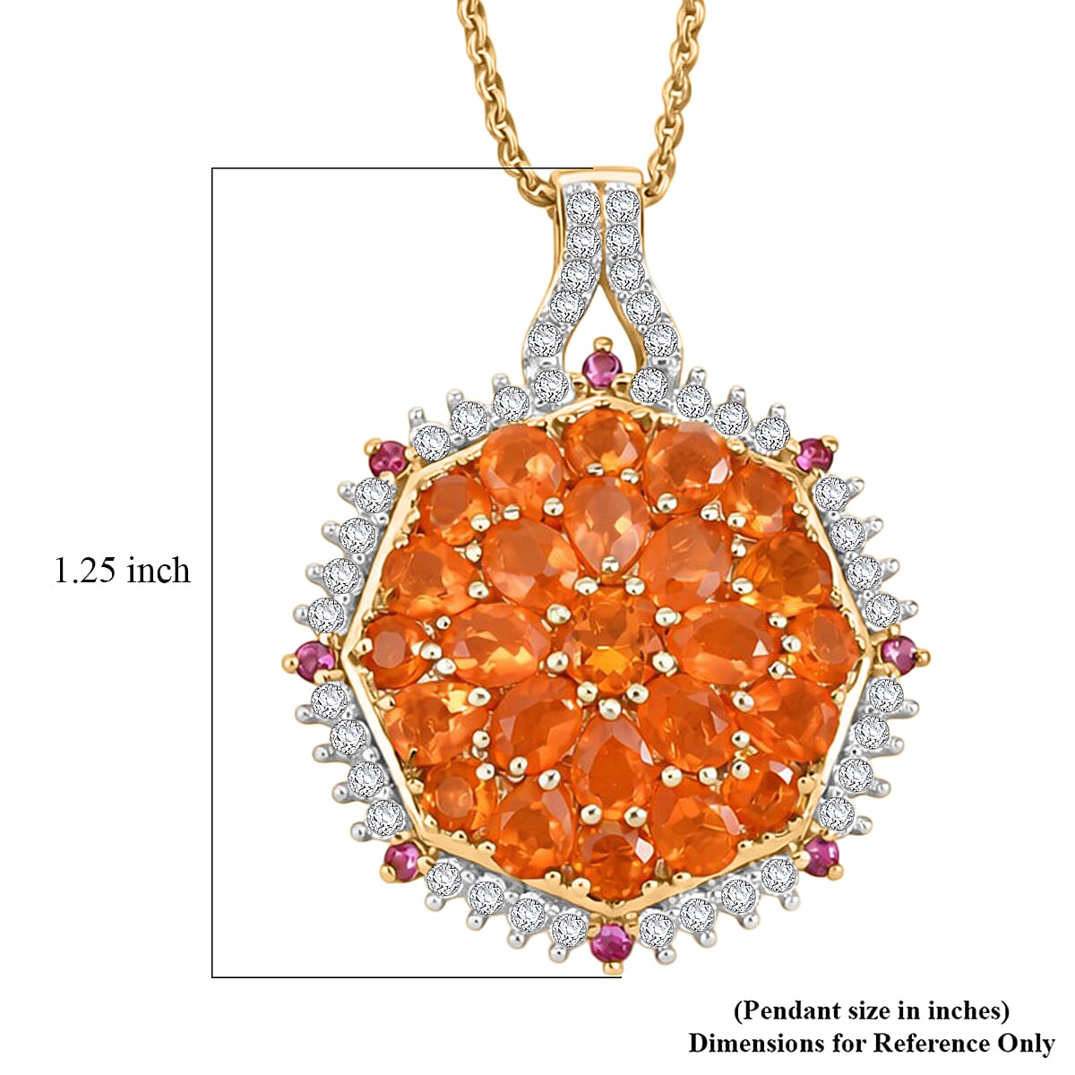 Gemstone Pendant Necklace in Sterling Silver