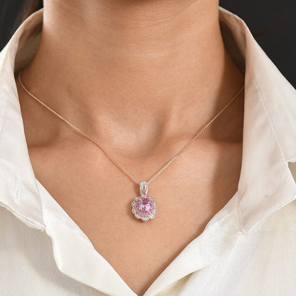 Gemstone Flower Pendant Necklace