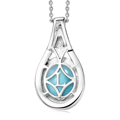 AAA Larimar & Diamond Ocean Joy Pendant Necklace