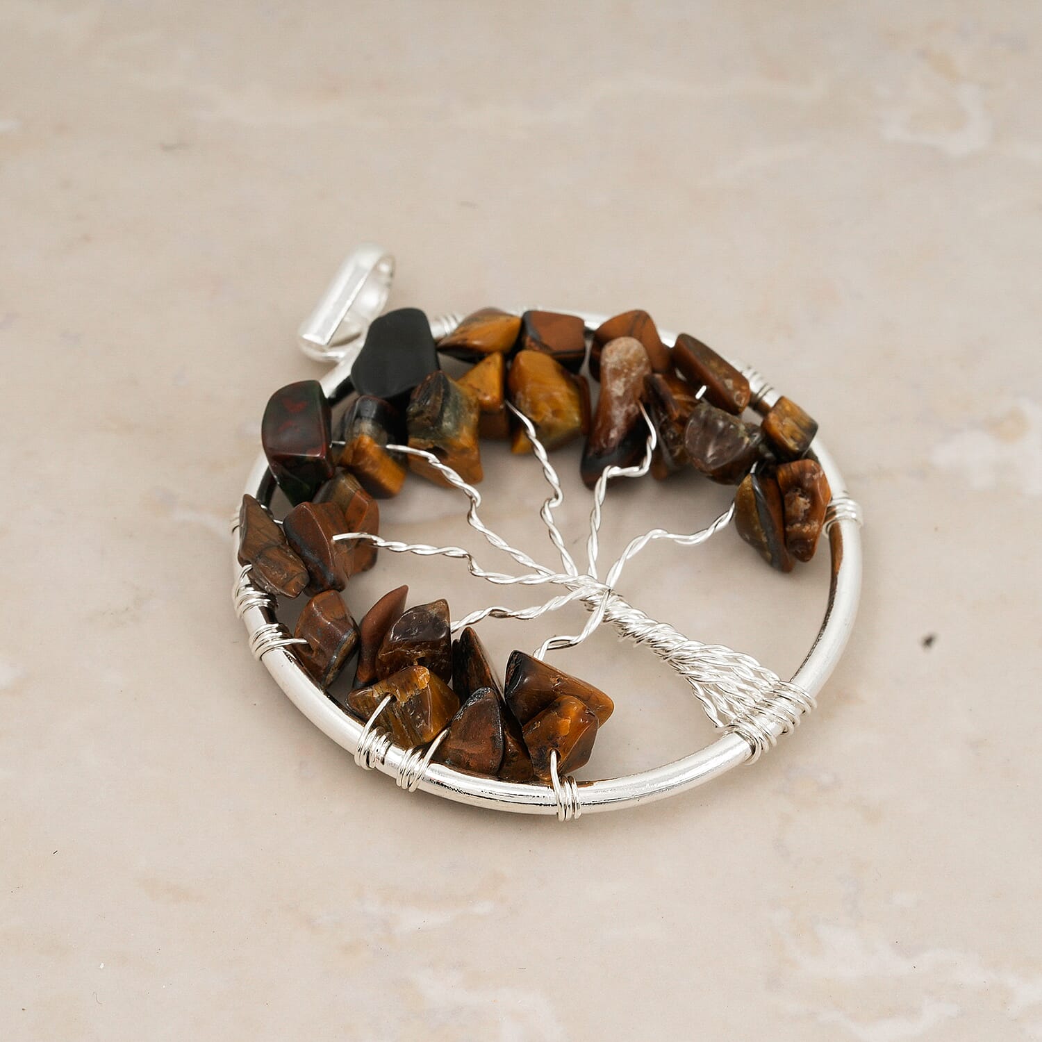 Gemstone Tree of Life Pendant Necklace