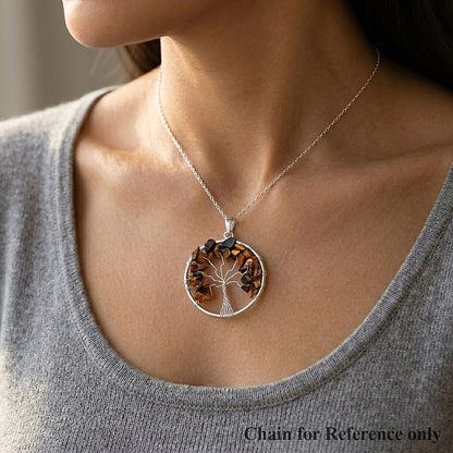 Gemstone Tree of Life Pendant Necklace