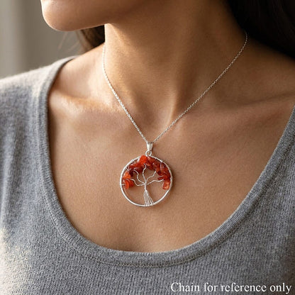 Gemstone Tree of Life Pendant Necklace