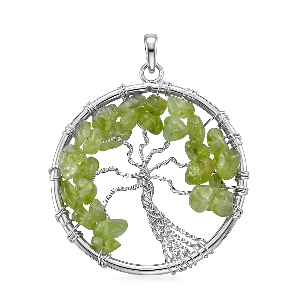 Gemstone Tree of Life Pendant Necklace