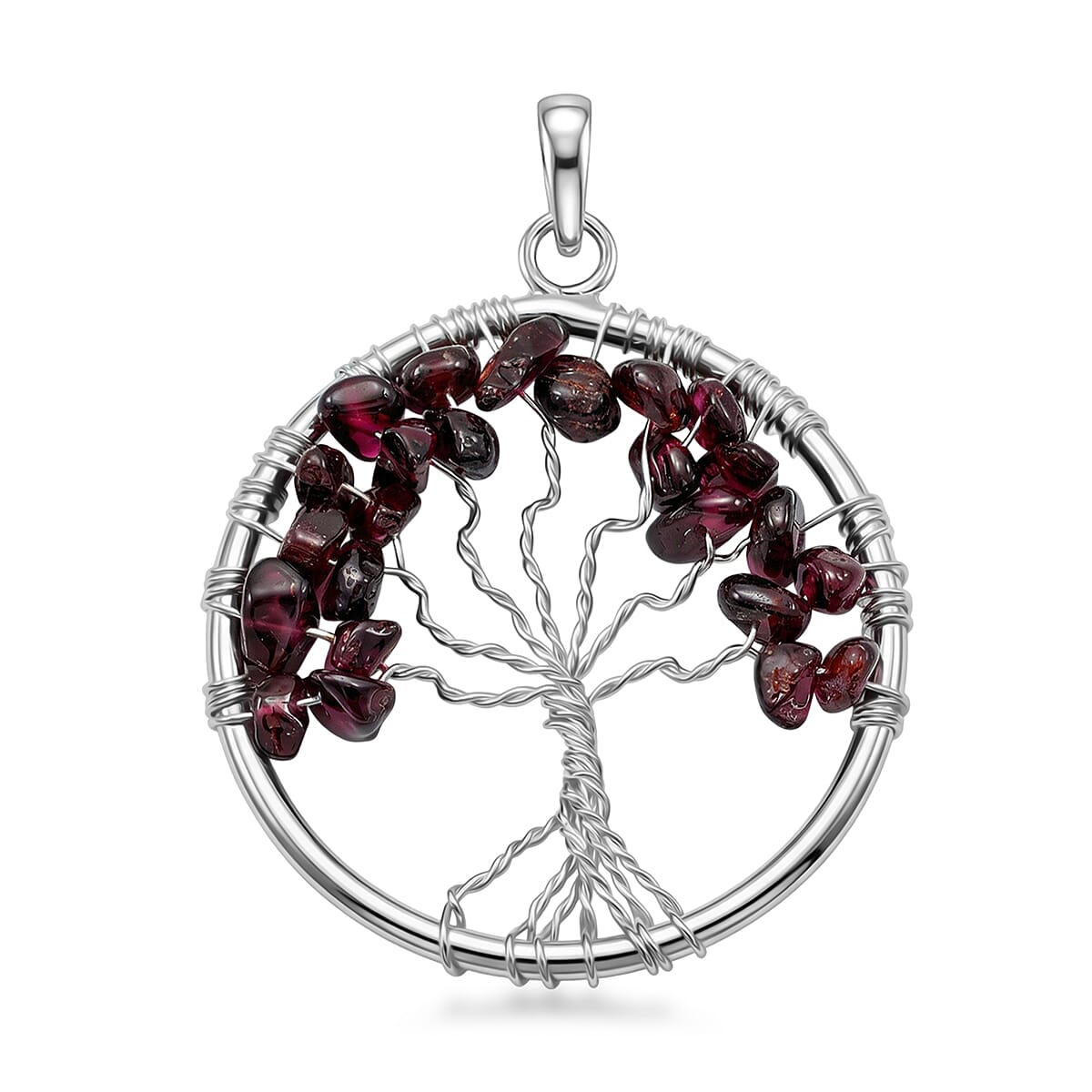 Gemstone Tree of Life Pendant Necklace
