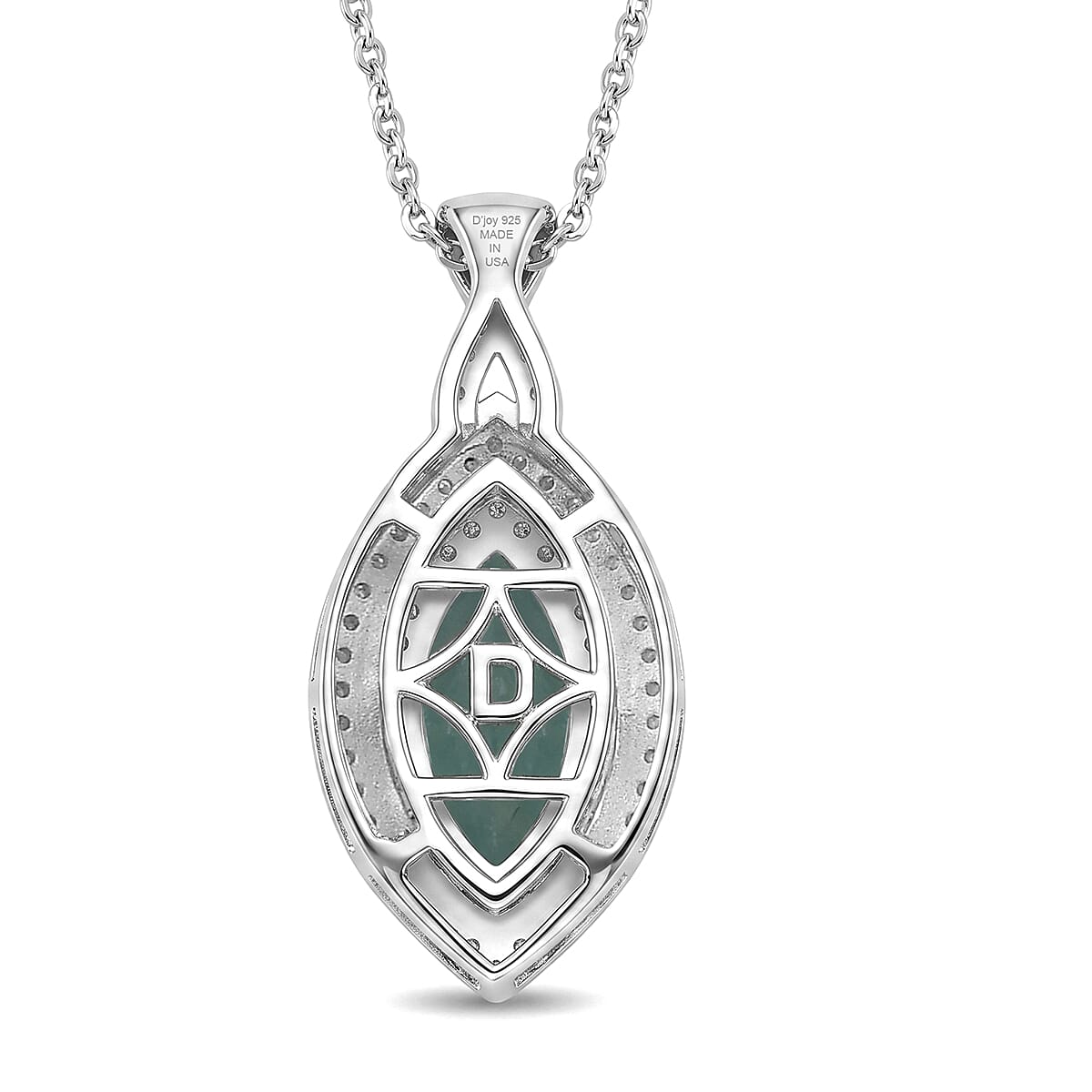 Grandidierite and Moissanite Ocean Infinity Pendant
