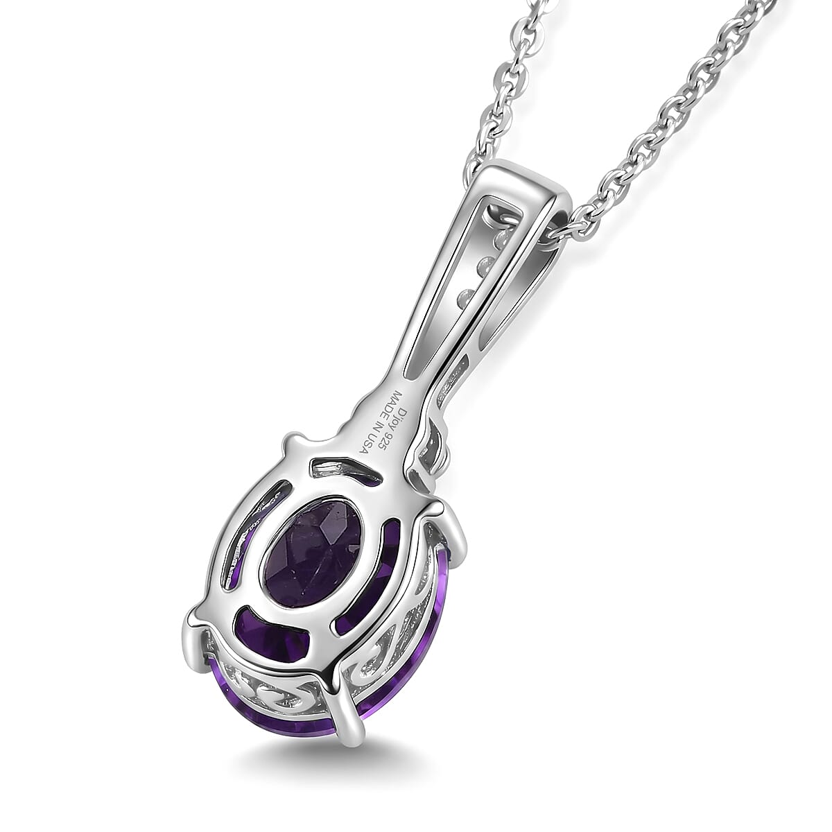 Amethyst and Moissanite Pendant