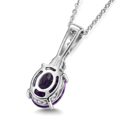 Amethyst and Moissanite Pendant