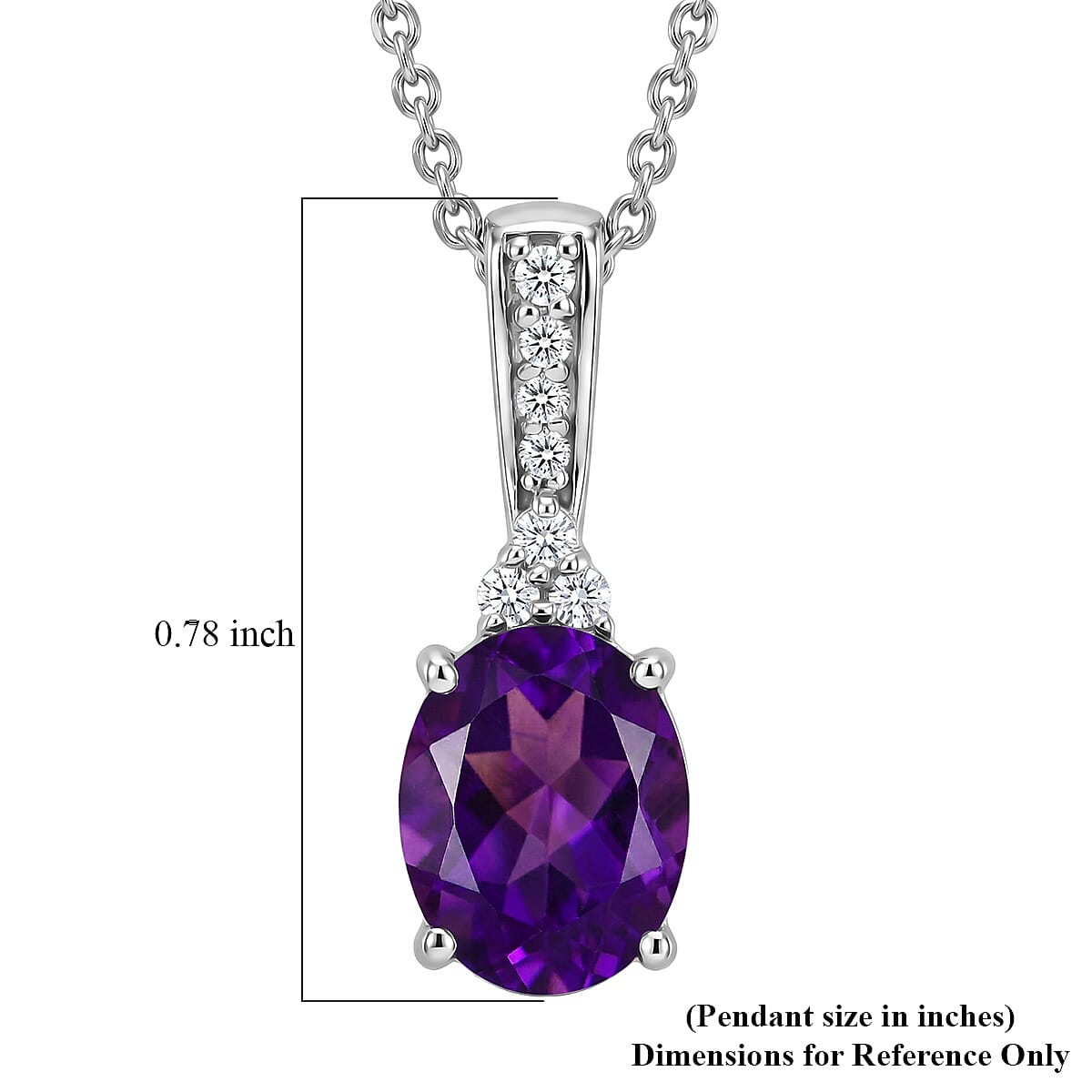 Amethyst and Moissanite Pendant
